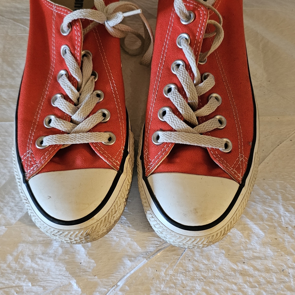 Classic Orange Canvas Sneakers for Women